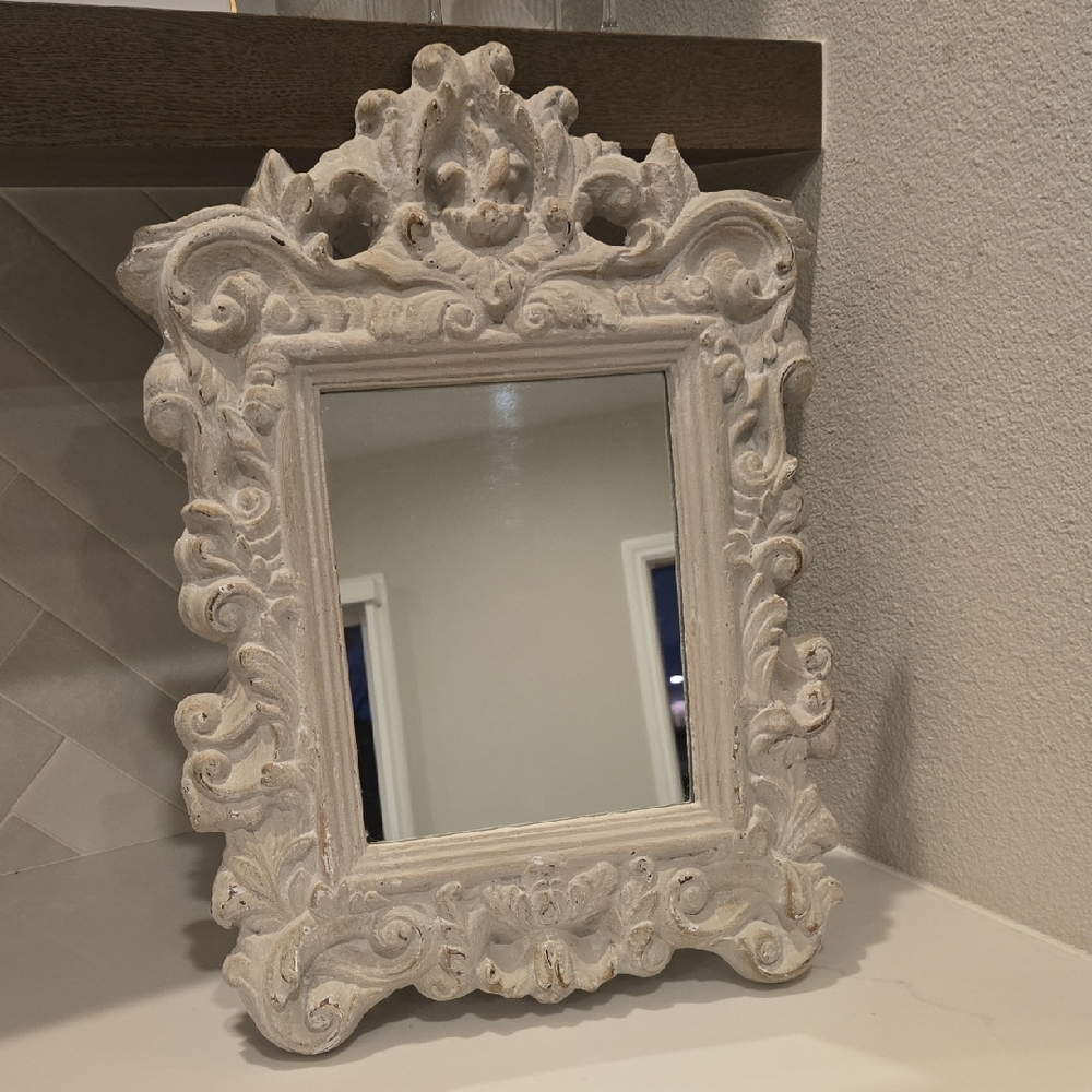 Ornate Cream Wall Mirror